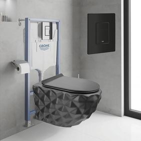 Казанче за вграждане Grohe с висяща тоалетна Borneo Black